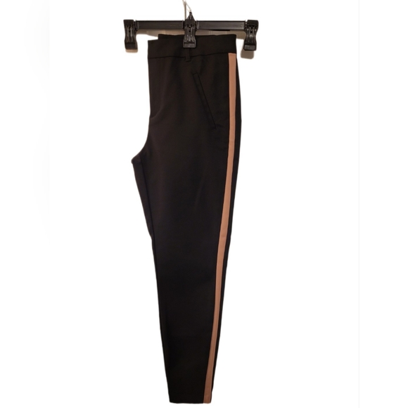 Vero Moda, Black Pants With Mauve Stripe Down The side of each leg. - Picture 3 of 6